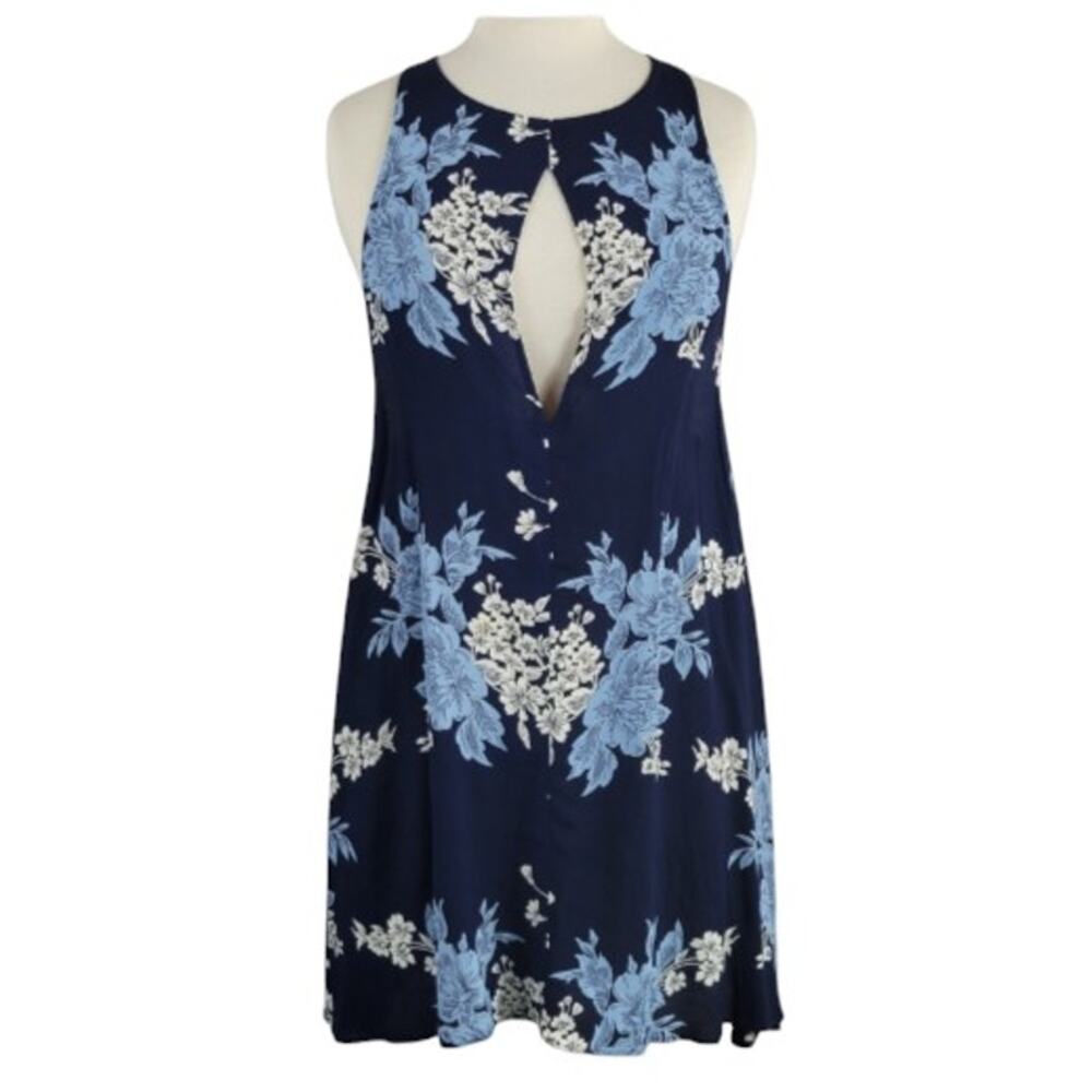 Revolve Privacy Please Lexington Swing Dress Athena Blue Print Size XS